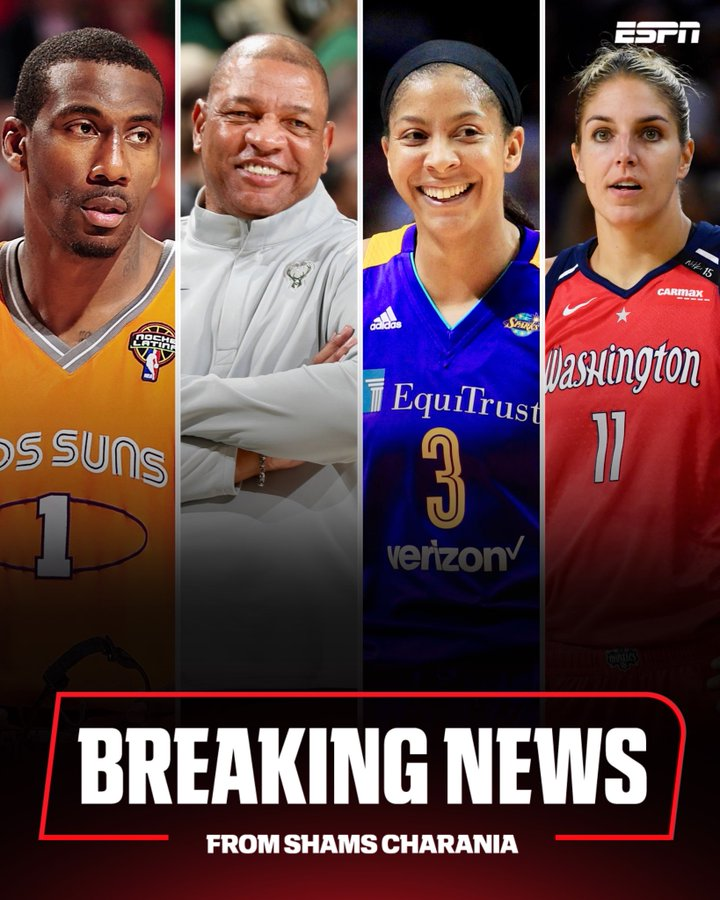 国际足联-Shams：老里与小斯确定入选篮球名人堂 两大WNBA球星也在列